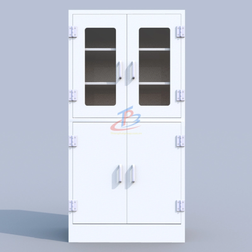 Tủ đựng hóa chất 2 tầng 2 cửa kiếng 2 ngăn và 2 cửa mở