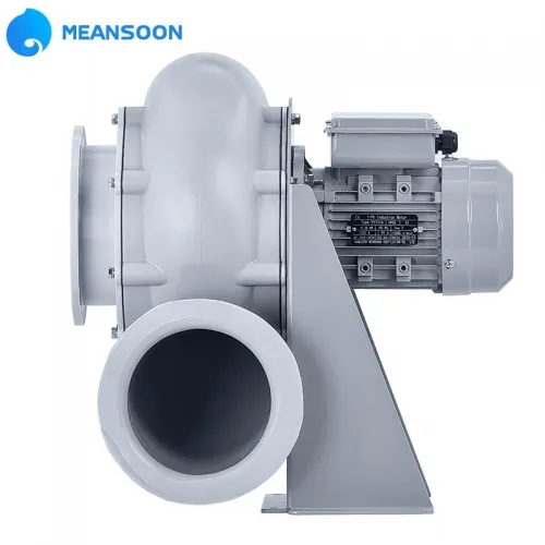 Quạt ly tâm bằng nhựa PP chống ăn mòn hóa chất MPCF-160-F4S-FL dùng cho hệ thống thông gió tủ hút khí phòng thí nghiệm