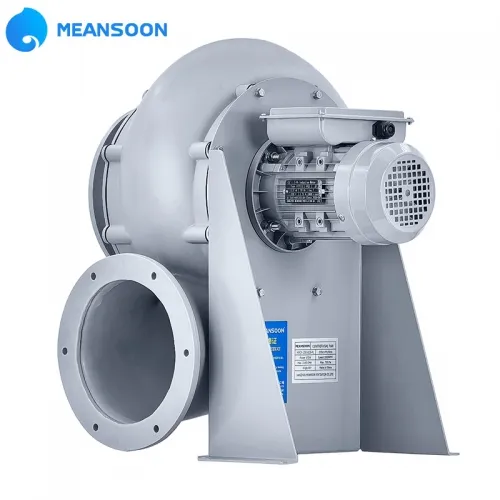 Quạt ly tâm nhựa PP chống ăn mòn MPCF-160-B2T-FL có mặt bích chống ăn mòn axit và kiềm