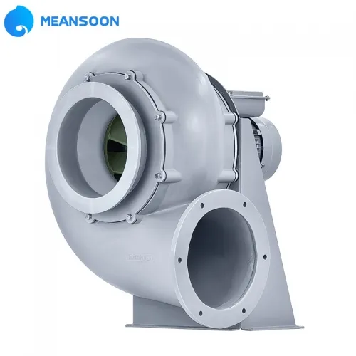 Quạt ly tâm bằng nhựa PP chống ăn mòn, kháng hóa chất MPCF-250-B2T-FL có mặt bích dùng cho thông gió phòng thí nghiệm