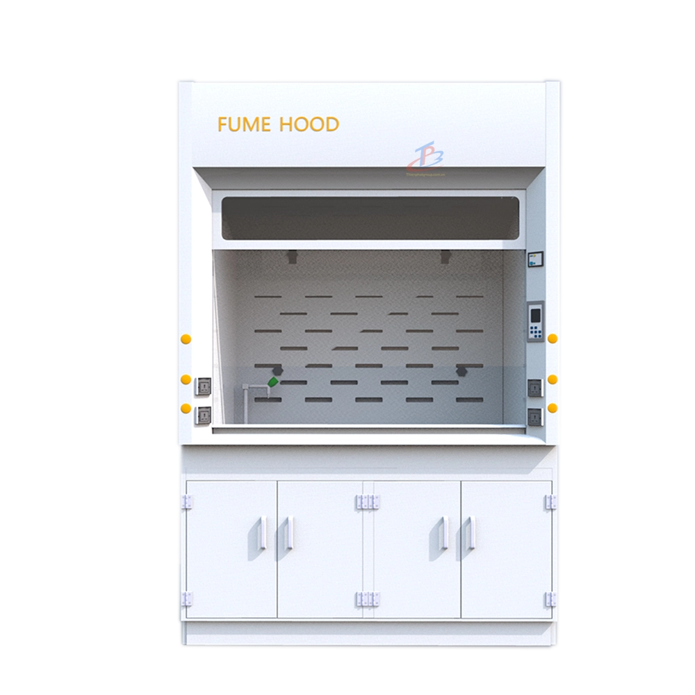 Tủ hút khí độc PP 1 tầng đơn kèm tủ đựng đồ sự kết hợp hoàn hảo