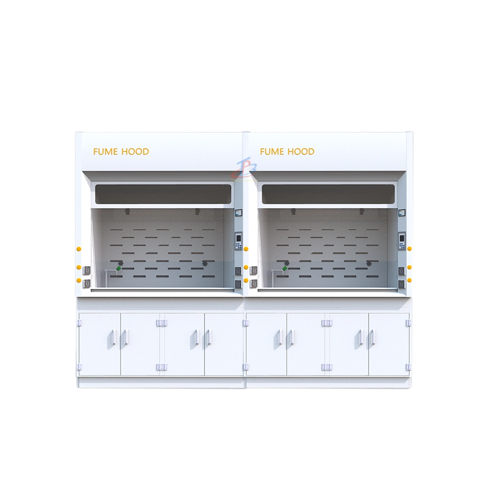 Tủ hút khí độc PP 1 tầng đôi kèm tủ đựng đồ 2