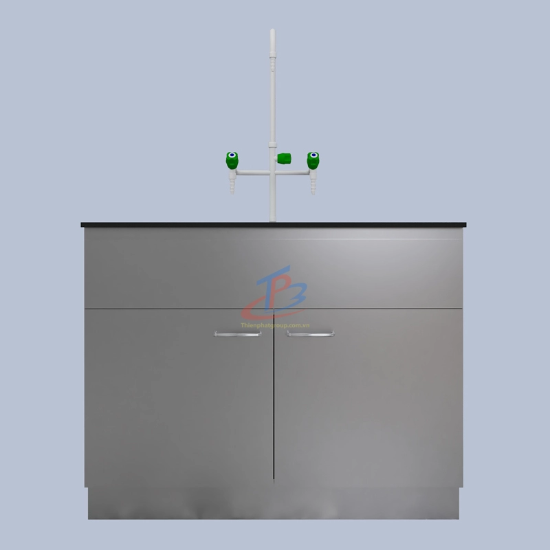 Tủ inox đế phòng thí nghiệm 1 tầng 2 cửa mở