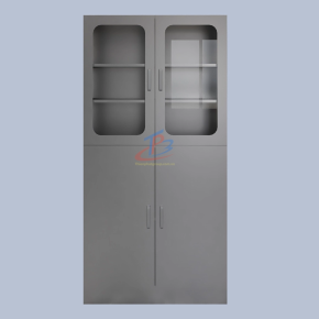 Tủ hóa chất bằng inox 2 tầng 2 cửa kiến và 2 cửa inox