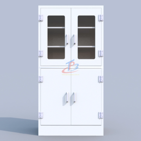 Tủ đựng hóa chất 2 tầng 2 cửa kiếng 2 ngăn và 2 cửa mở