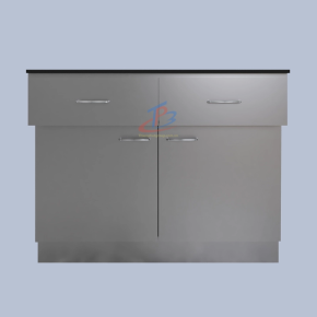 Tủ inox để phòng thí nghiệm 2 tầng 2 ngăn kéo nhỏ và 2 cửa mở lớn