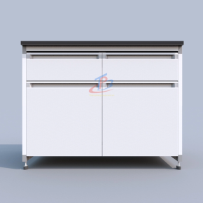 Tủ để phòng thí nghiệm 2 tầng 4 cửa mở